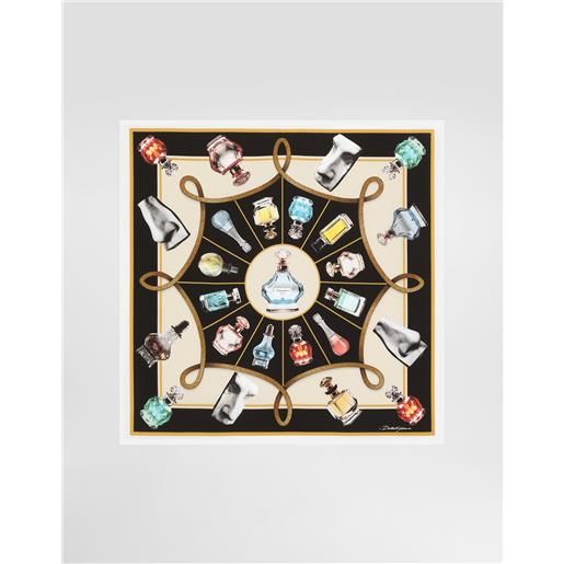 Dolce & Gabbana foulard in seta con stampa profumi