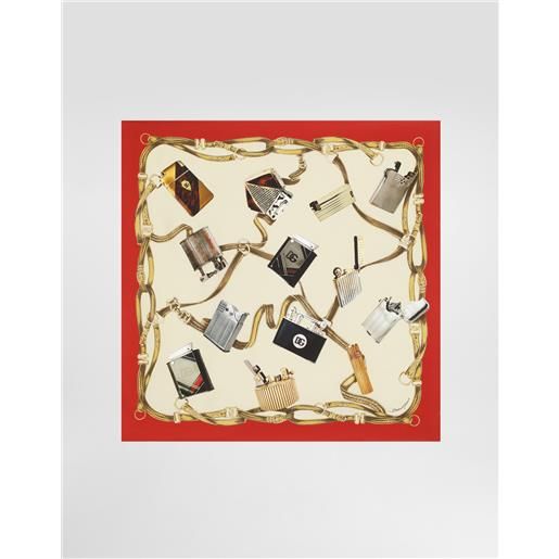 Dolce & Gabbana foulard in seta con stampa accendini