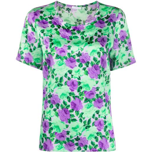 P.A.R.O.S.H. t-shirt a fiori - verde