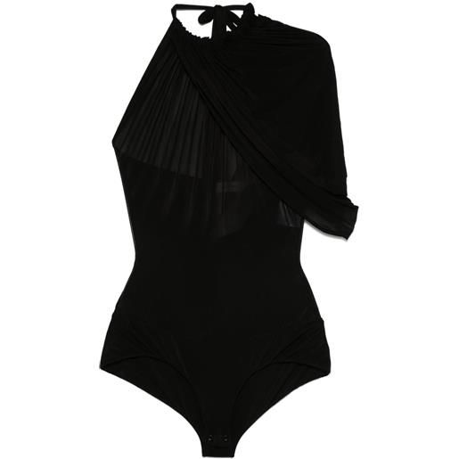 Magda Butrym body con scollo all'americana - nero