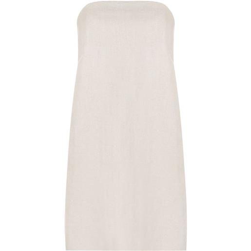 Lenny Niemeyer abito corto senza spalline - toni neutri