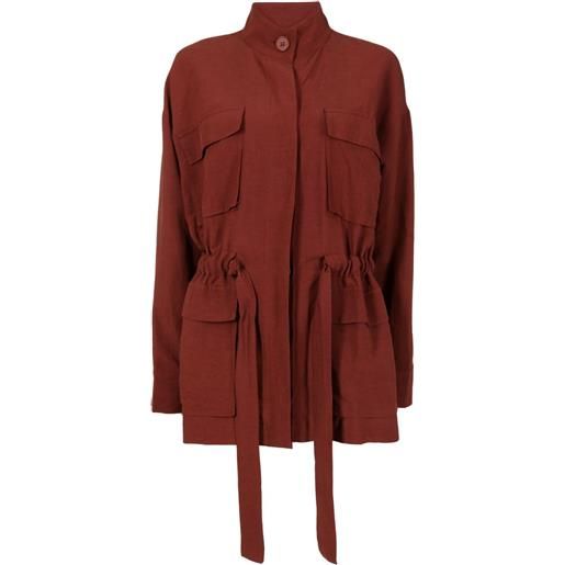 Lenny Niemeyer giacca-camicia con coulisse - marrone