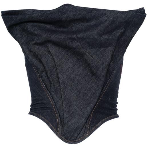 Magda Butrym corsetto senza spalline - blu