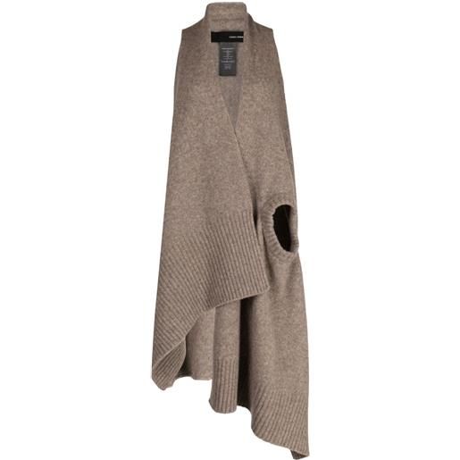Isabel Benenato top asimmetrico - marrone