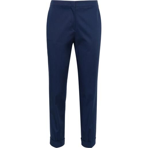 ETRO pantaloni crop in cotone elasticizzato - blu
