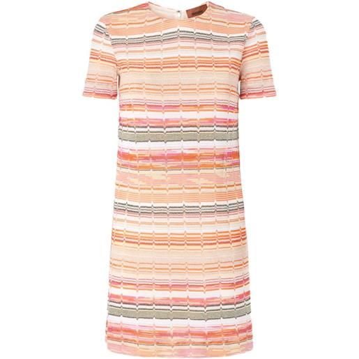 Missoni abito corto a righe - toni neutri