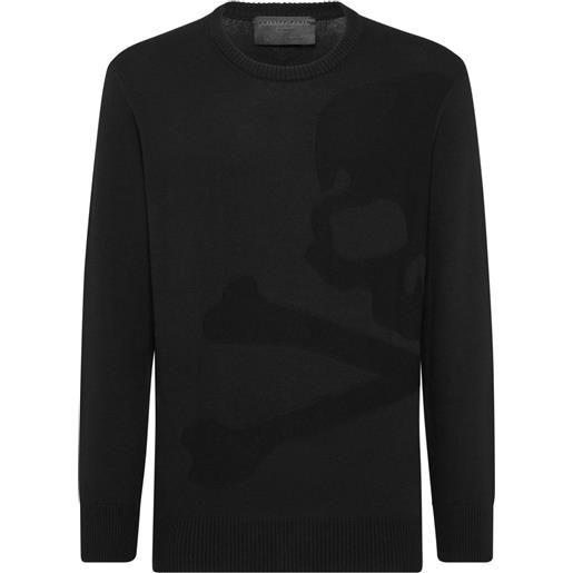 Philipp Plein maglione skull&bones - nero