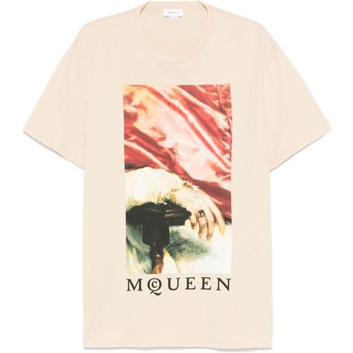 Alexander McQueen t-shirt con stampa - toni neutri