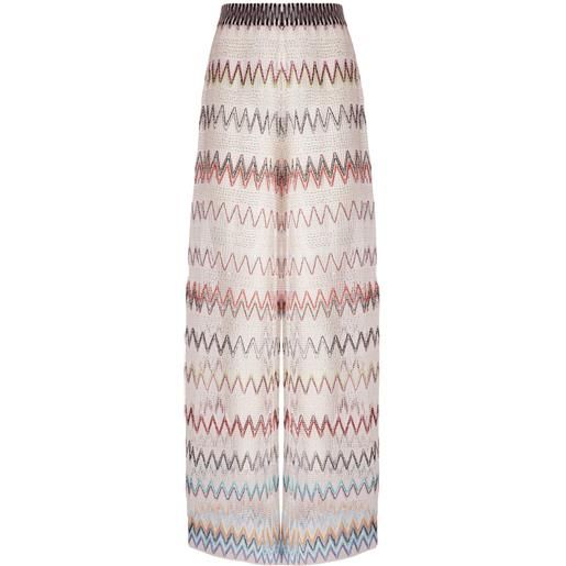 Missoni pantaloni con motivo zig-zag - toni neutri