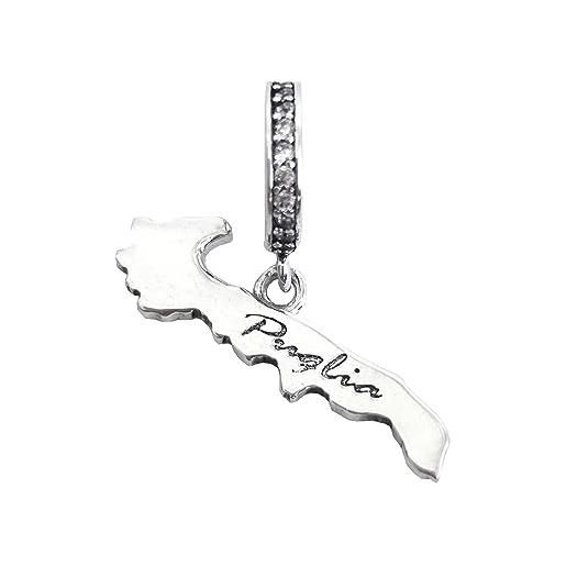 LES FOLIES DI PAOLA GRIECO charm regione puglia italia souvenir ciondolo pendente in argento 925 - les folies per pandora
