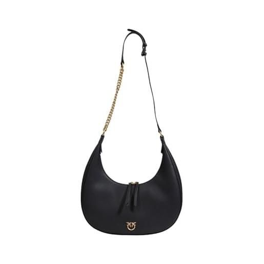 Pinko brioche hobo classic- pelle bottalata nero taglia unica