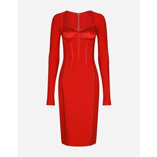 Dolce & Gabbana viscose calf-length dress with corset details