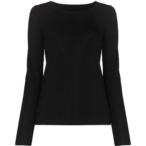 Wolford top aurora a girocollo - nero