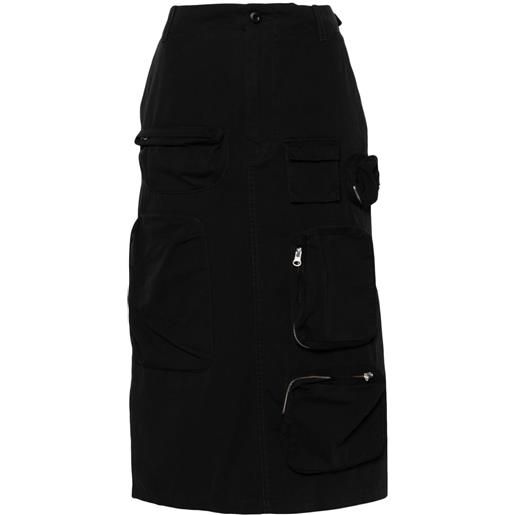 MM6 Maison Margiela gonna con logo - nero