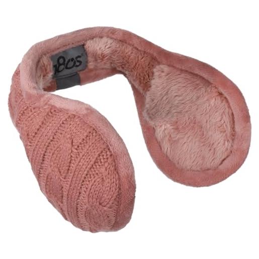 180s paraorecchie cable knit donna - con fodera, pistagna inverno autunno/inverno - taglia unica rosa antico