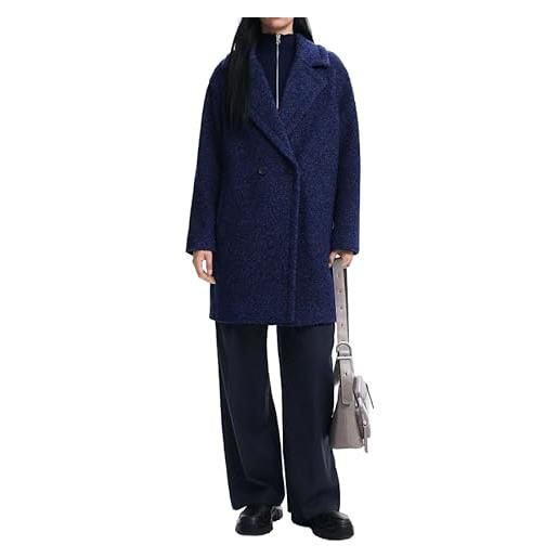 Desigual woman woven overcoat cappotto in tessuto da donna, nero, m