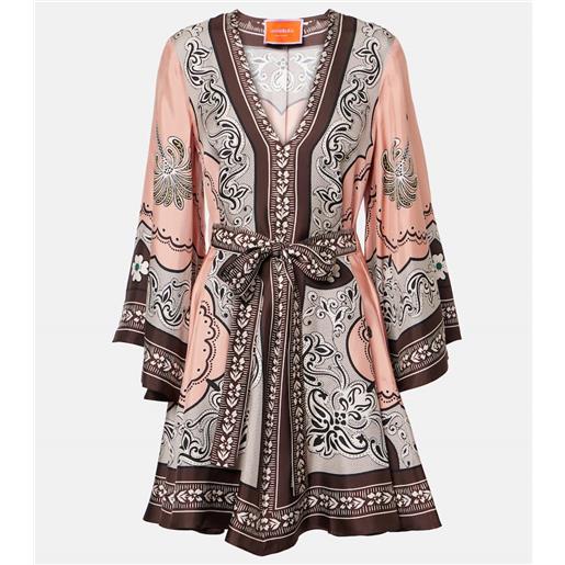 La DoubleJ abito corto magnifico in twill di seta