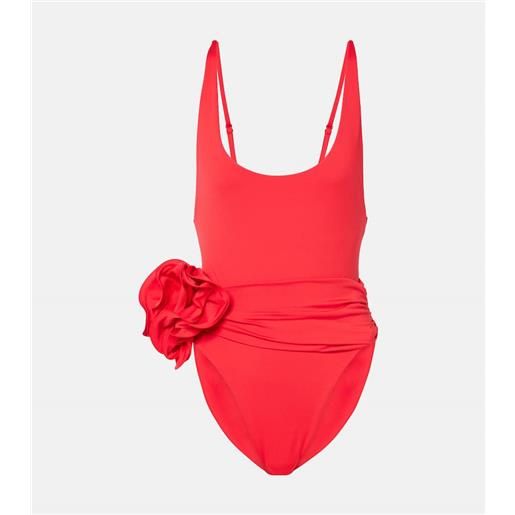 Magda Butrym costume intero con applicazione floreale