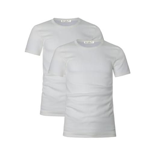 Nottingham maglia intima uomo lana cotone girocollo art. Notgulc, conf. 3 pz, bianco, xxl