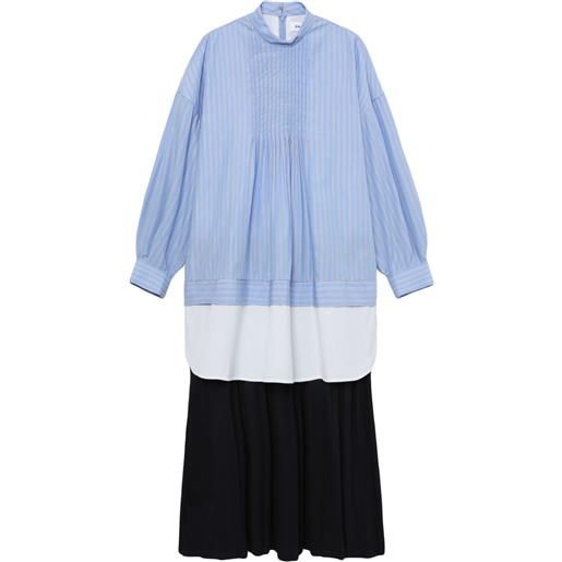 Enföld abito con stampa gessata - blu