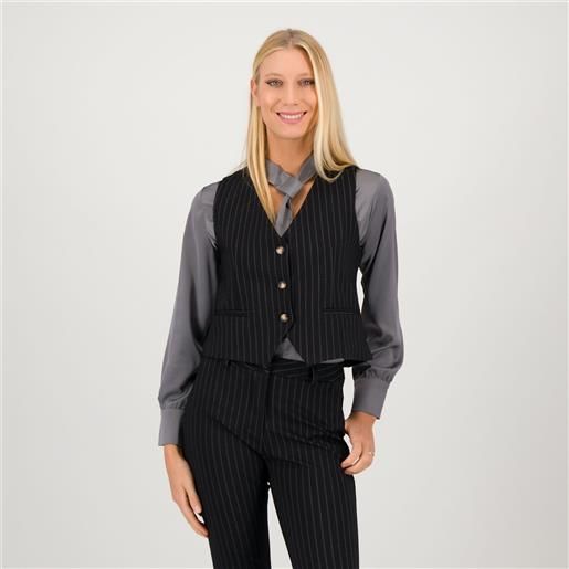 Enjoy gilet in punto milano gessato