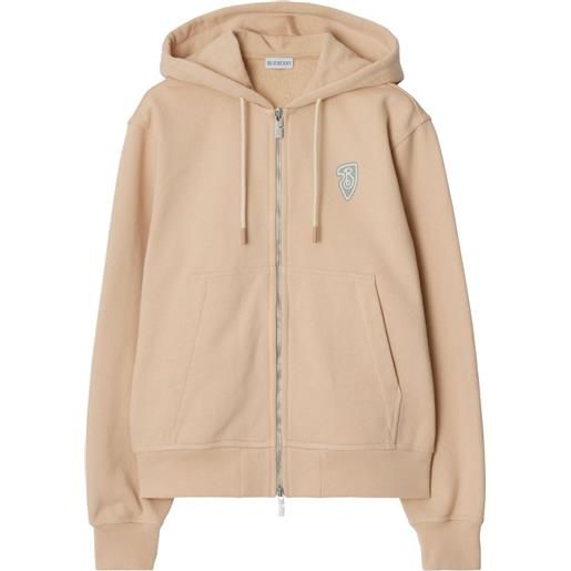 Burberry felpa ekd con cappuccio - toni neutri