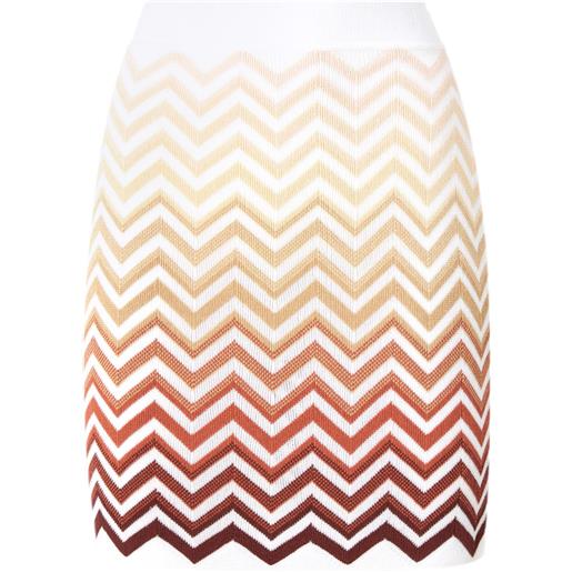 Missoni minigonna con motivo a zigzag - bianco