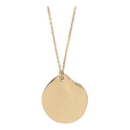 Skagen Donna Collana Acciaio Inossidabile Sea Vetro Oro