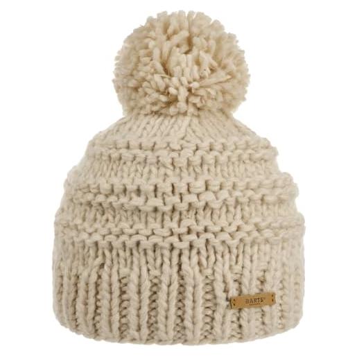 Barts - berretto invernale con pompon, colore beige, taglia unica, donna