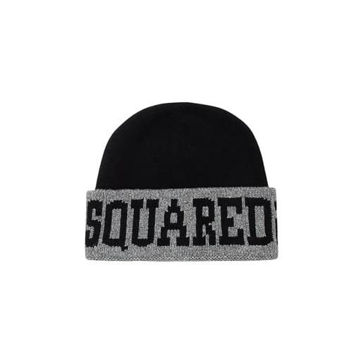 DSQUARED2 berretto blu per uomo e donna con logo uni