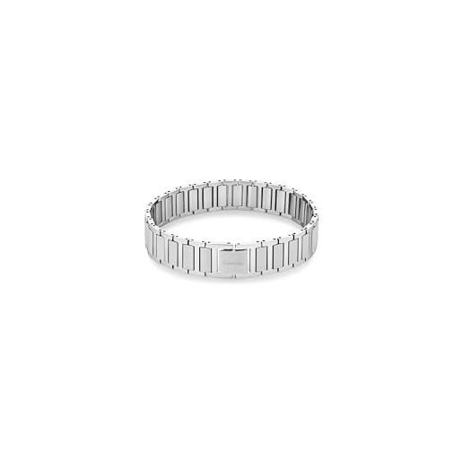 Calvin Klein bracciale a maglie da uomo collezione structured links in acciaio inossidabile - disponibile in versione verde o argento