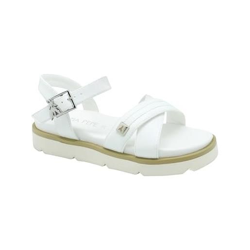 Patrizia pepe pj296.30_31, sandalo, bianco, eu stretta