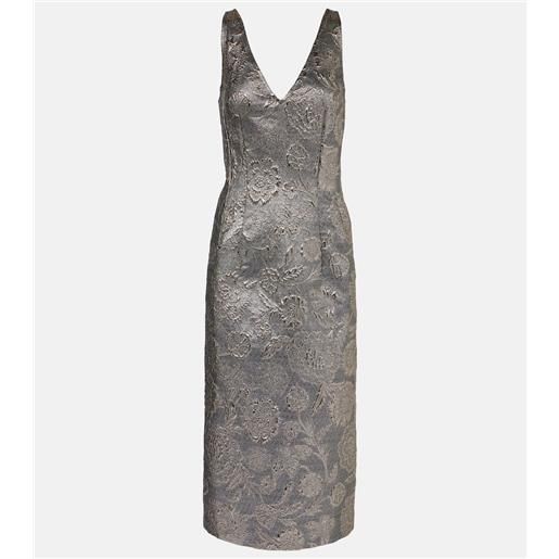 Toteme abito da cocktail in broccato con stampa