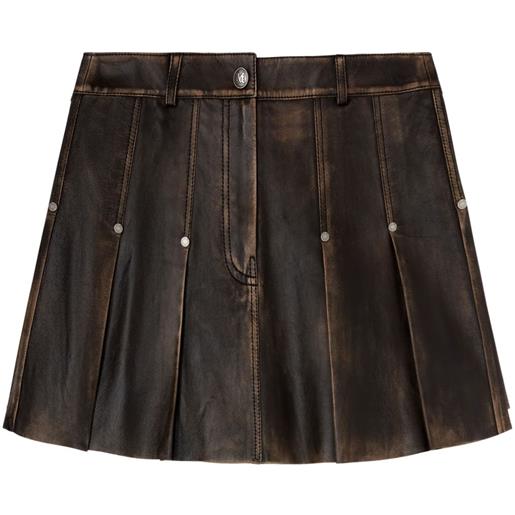 Palm Angels minigonna lea - marrone