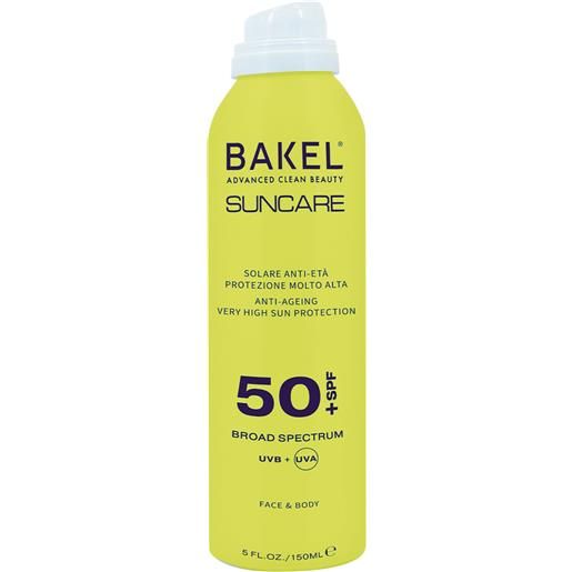 Bakel solare spray viso e corpo spf 50+ 150 ml