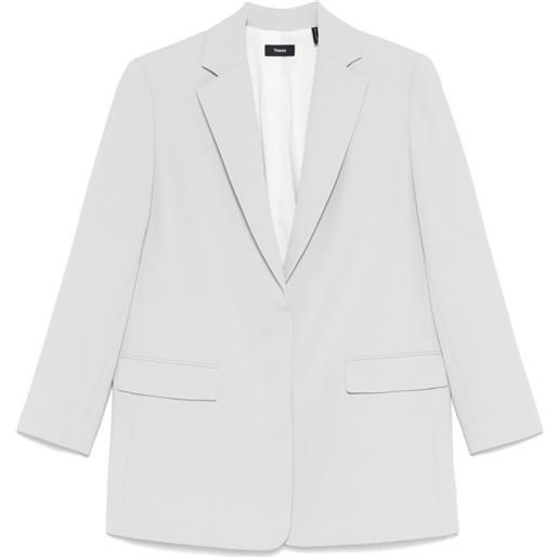 Theory blazer in crêpe - argento