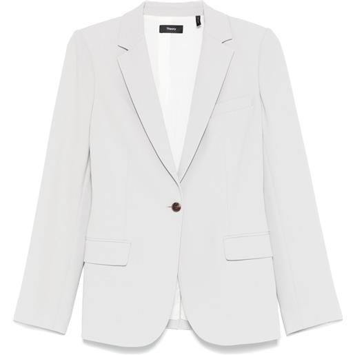 Theory blazer in crêpe - argento