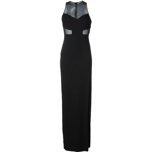 Emanuel Ungaro mesh panel column dress - nero