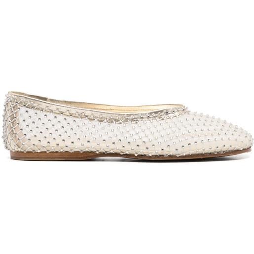 Forte Forte ballerine con decorazione di cristalli - oro