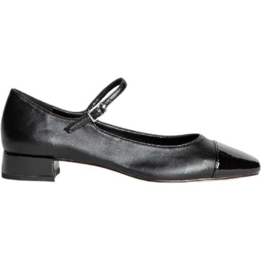 Corina scarpa ballerina donna Corina m4662 in pelle morbida nera con punta tonda e fiocco tacco 3 cm basic