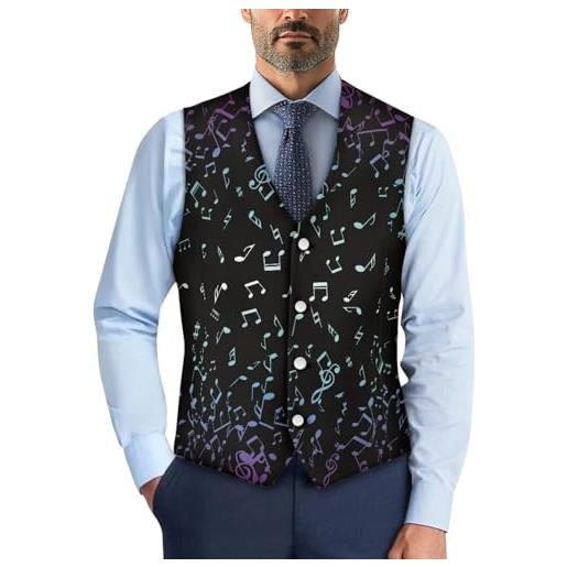 Gilet Uomo Formale Slim - Senza Maniche, Per Matrimoni, Feste E Lavoro, Poliestere, Taglie S-4XL - Foto 3