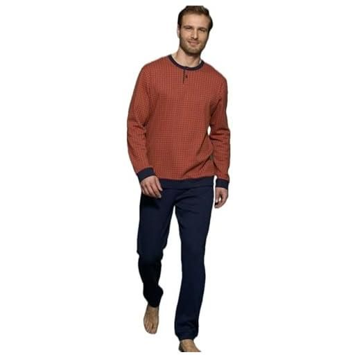 RAGNO pigiama uomo in caldo cotone art. U839n1-54, arancione