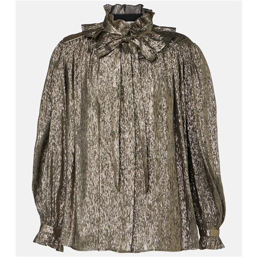 Chloe chloã© blusa in misto seta con lamã©