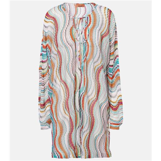 Missoni copricostume in lamã© con stampa