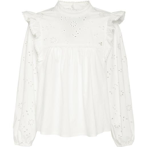 WEEKEND MAX MARA camicia taddeo in popeline broderie anglaise