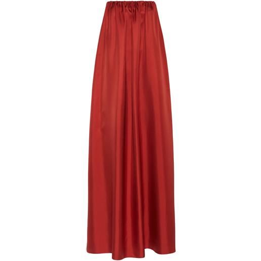 MAX MARA vestito lungo edda in twill di seta senza spallini