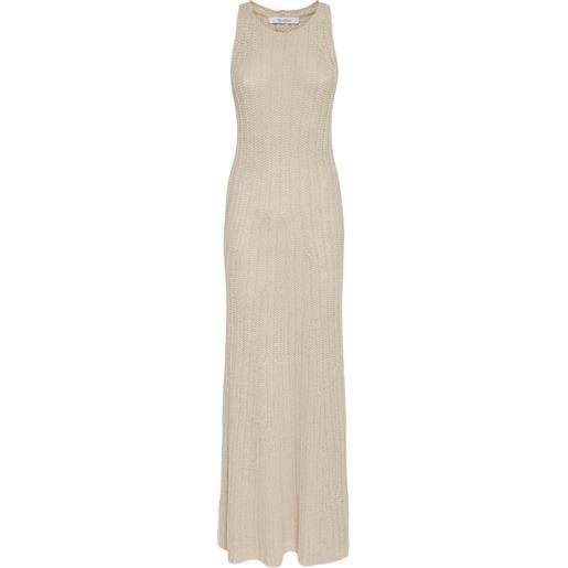 MAX MARA vestito lungo uccio in lino e cotone
