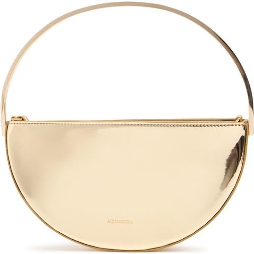 AQUAZZURA pochette mini purist in pelle specchiata