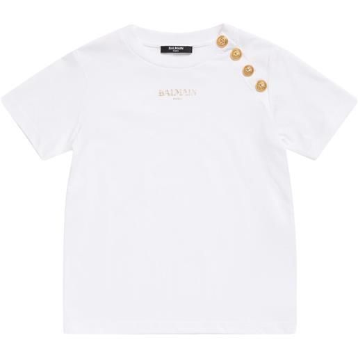 BALMAIN t-shirt in jersey di cotone stampato