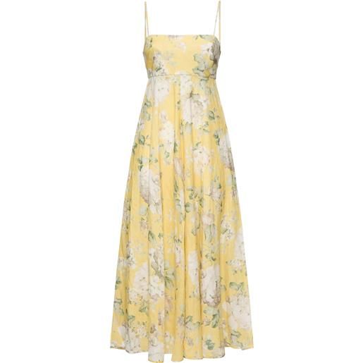 ZIMMERMANN vestito lungo illuminate picnic in lino